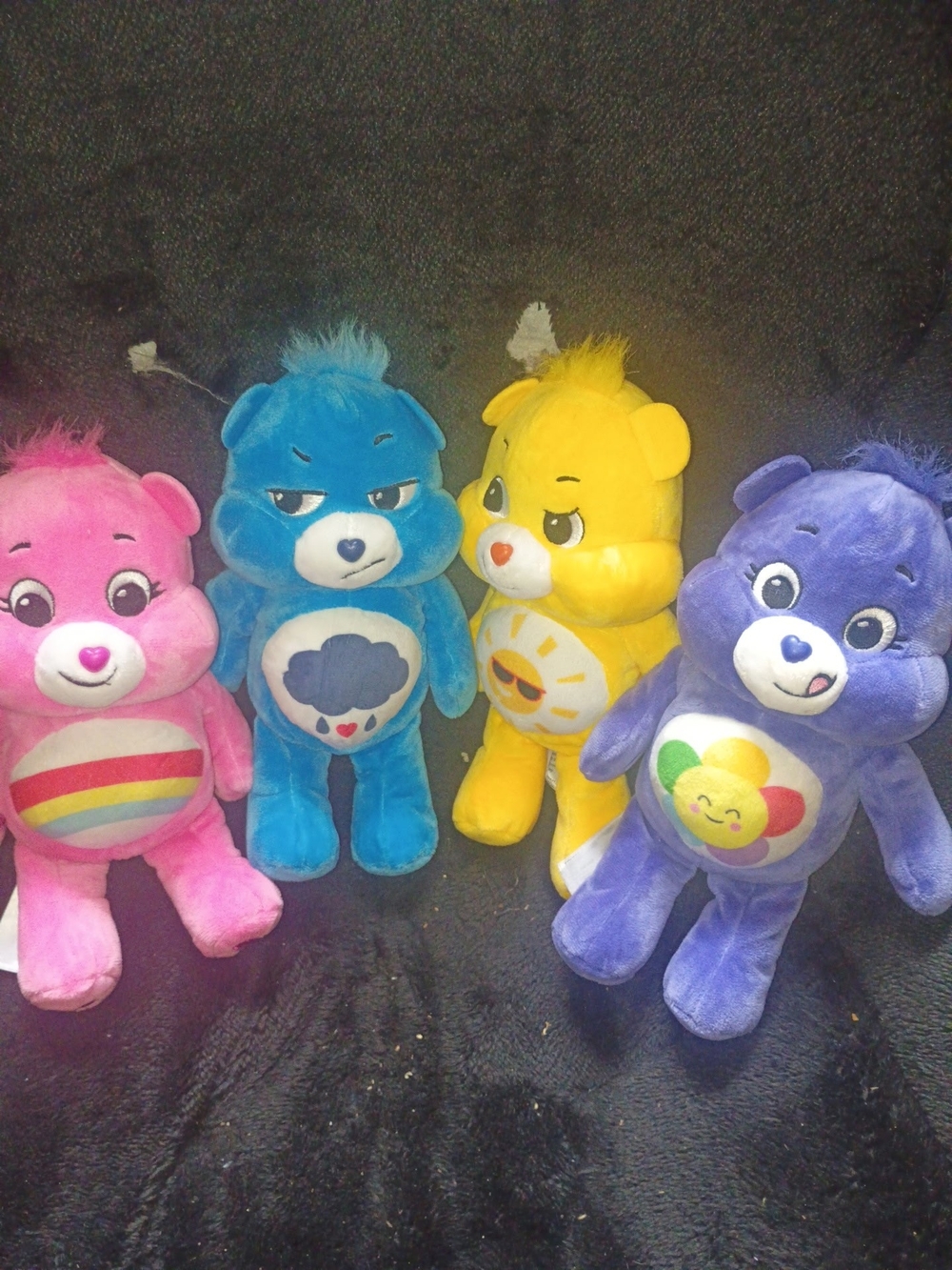 Plush Colorful Kids Bear Toy - Pink, Blue, Yellow, Purple